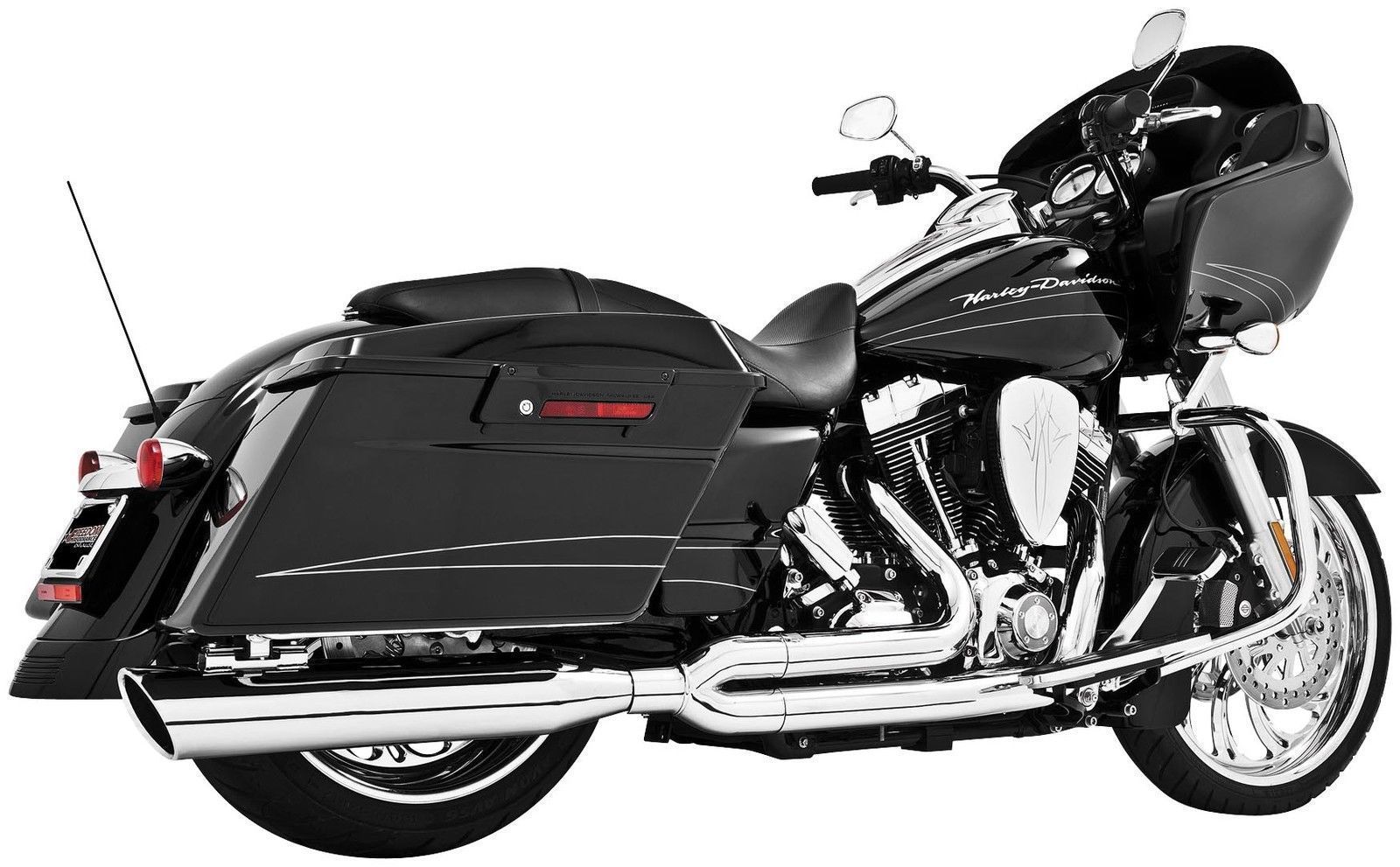 Freedom Union 2-into-1 Chrome Exhaust System Road King Electra Street