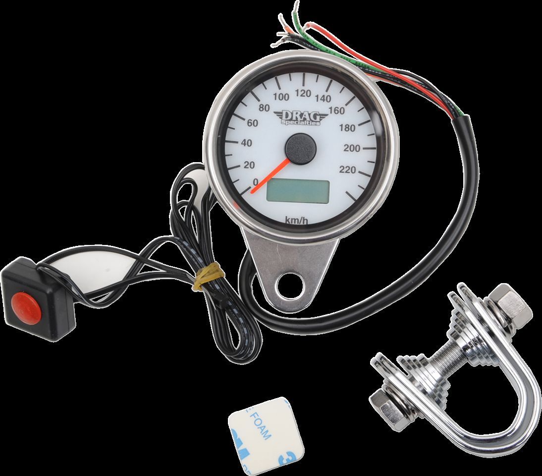 Drag Specialties KPH Electronic Speedo Odometer Speedometer Harley