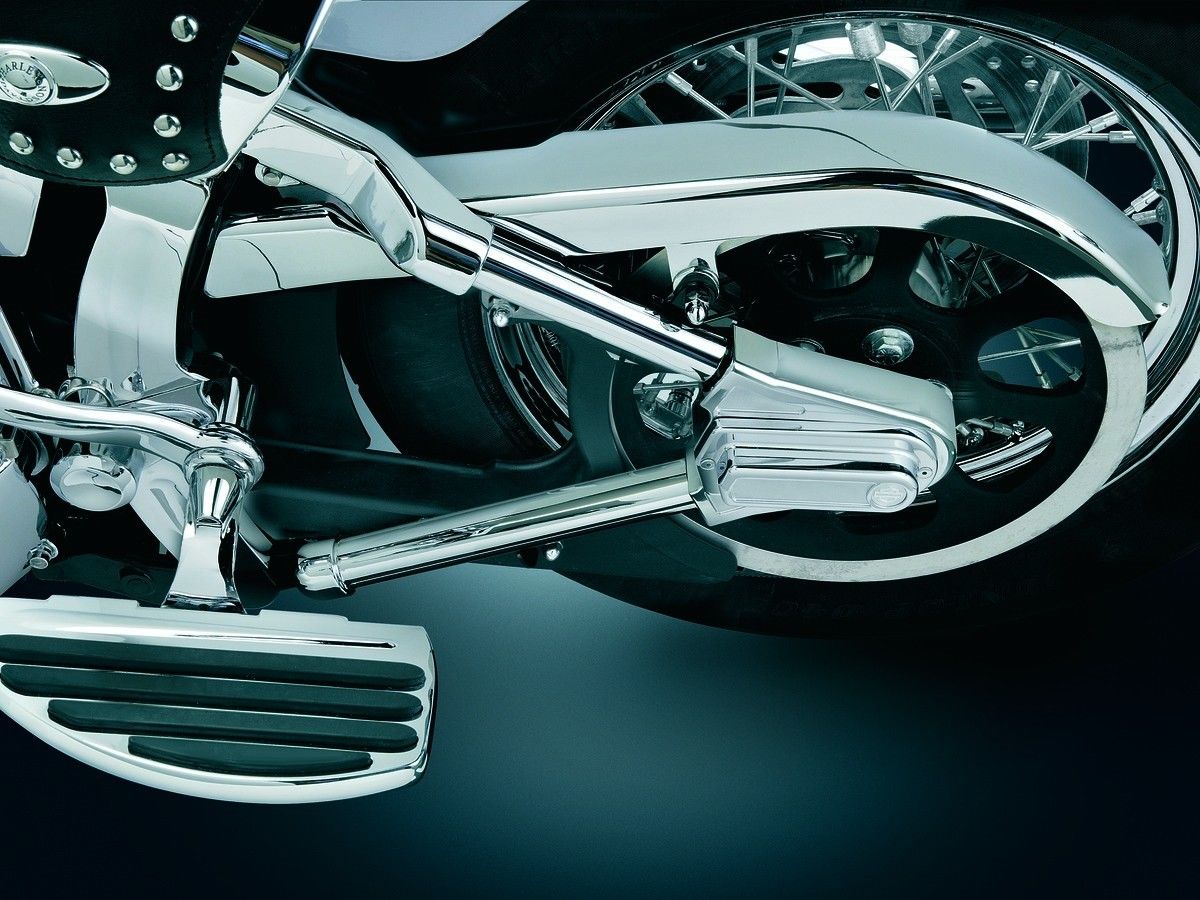 Kuryakyn 7853 Chrome Downtube Covers for 00-06 Harley Davidson Softail Heritage