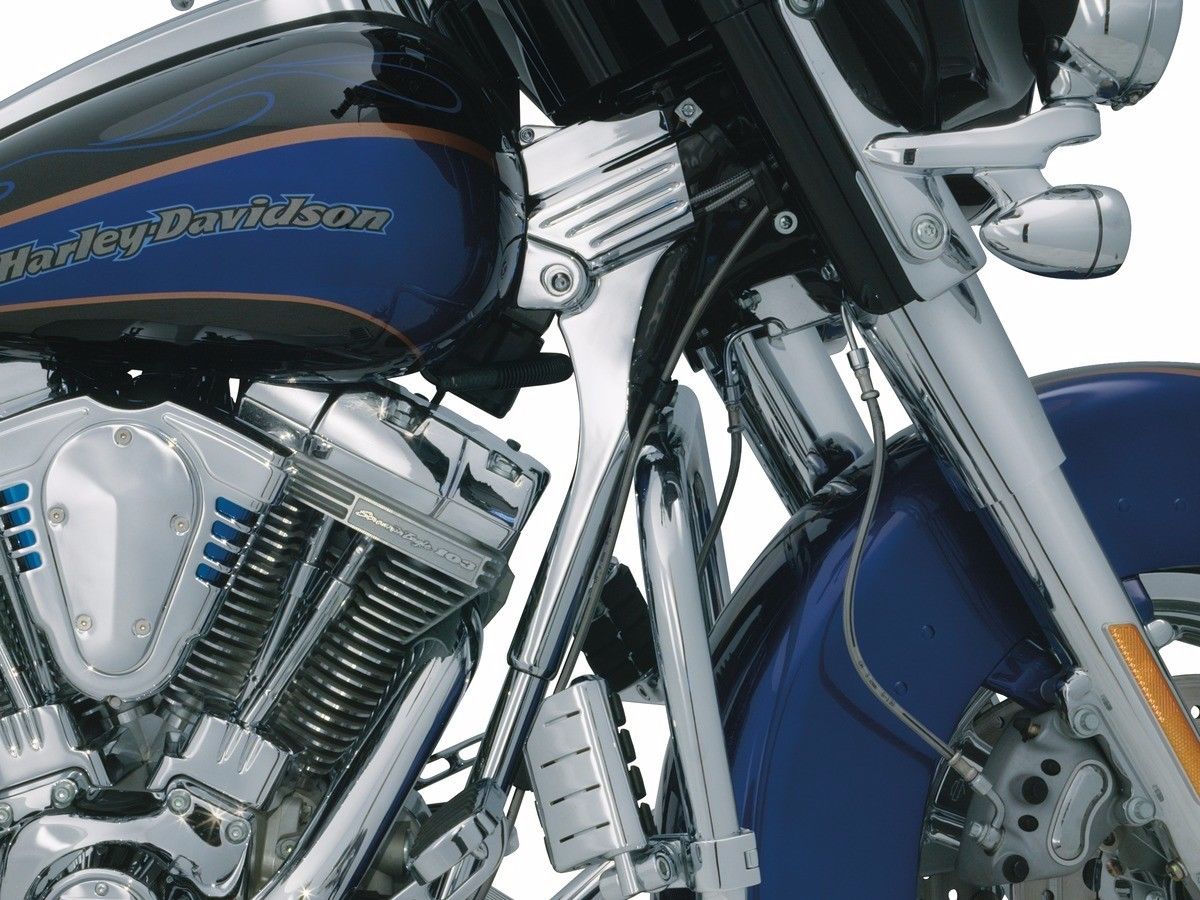 Kuryakyn Deluxe Chrome Neck Frame Covers Accent Trim Harley Touring