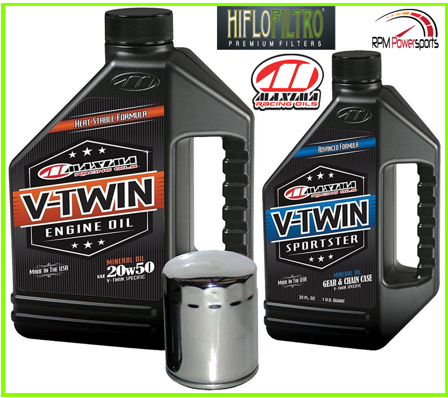 Complete Engine Oil Change Kit VTwin Harley Davidson Sportster, 5