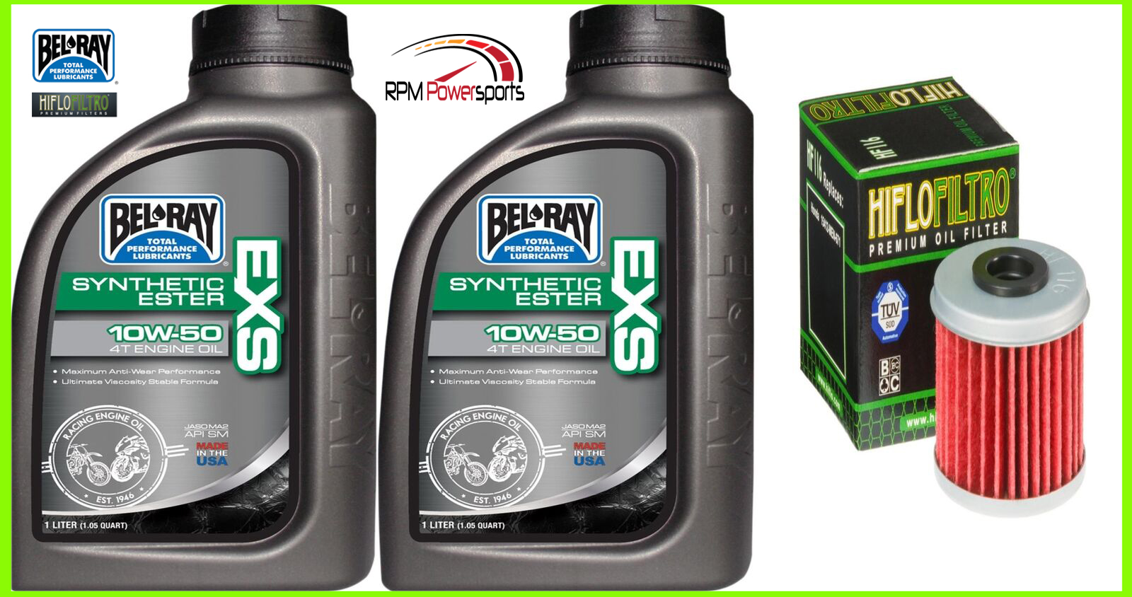 Synthetic Engine Oil Change Kit ATV POLARIS 325 Sportsman ACE / ETX 14
