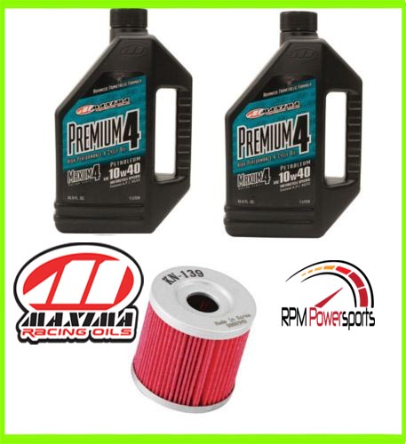 SUZUKI DR-Z 400S 2000–2009 Maxima Premium 4-Stroke Oil 10W-40 OiI KIT