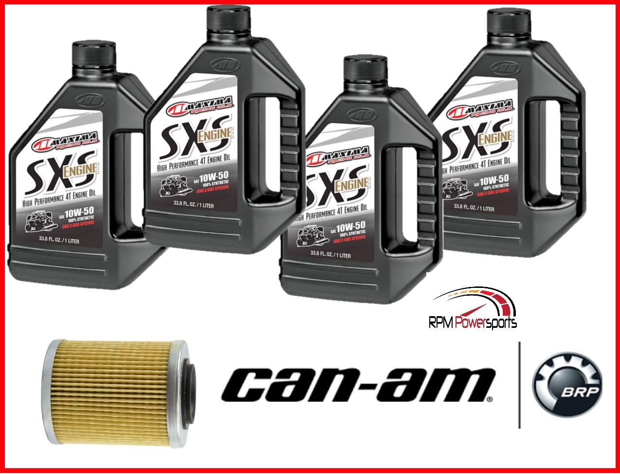 17 21 Can Am Maverick X3 Oem 10w 50 Full Synthetic Oil Change Kit Ebay