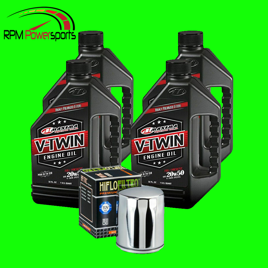 Harley Davidson Oil Change Kit 4 Quarts Maxima 20W50 Synthetic Engine