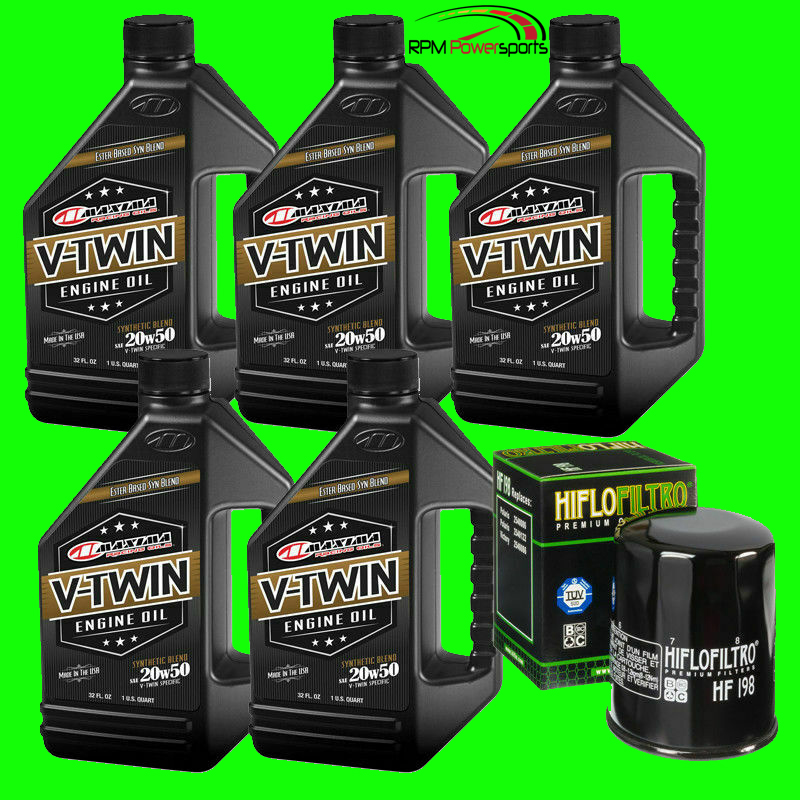 Polaris Victory Maxima Oil Change Kit Semi Synthetic 20W50 5 Quarts