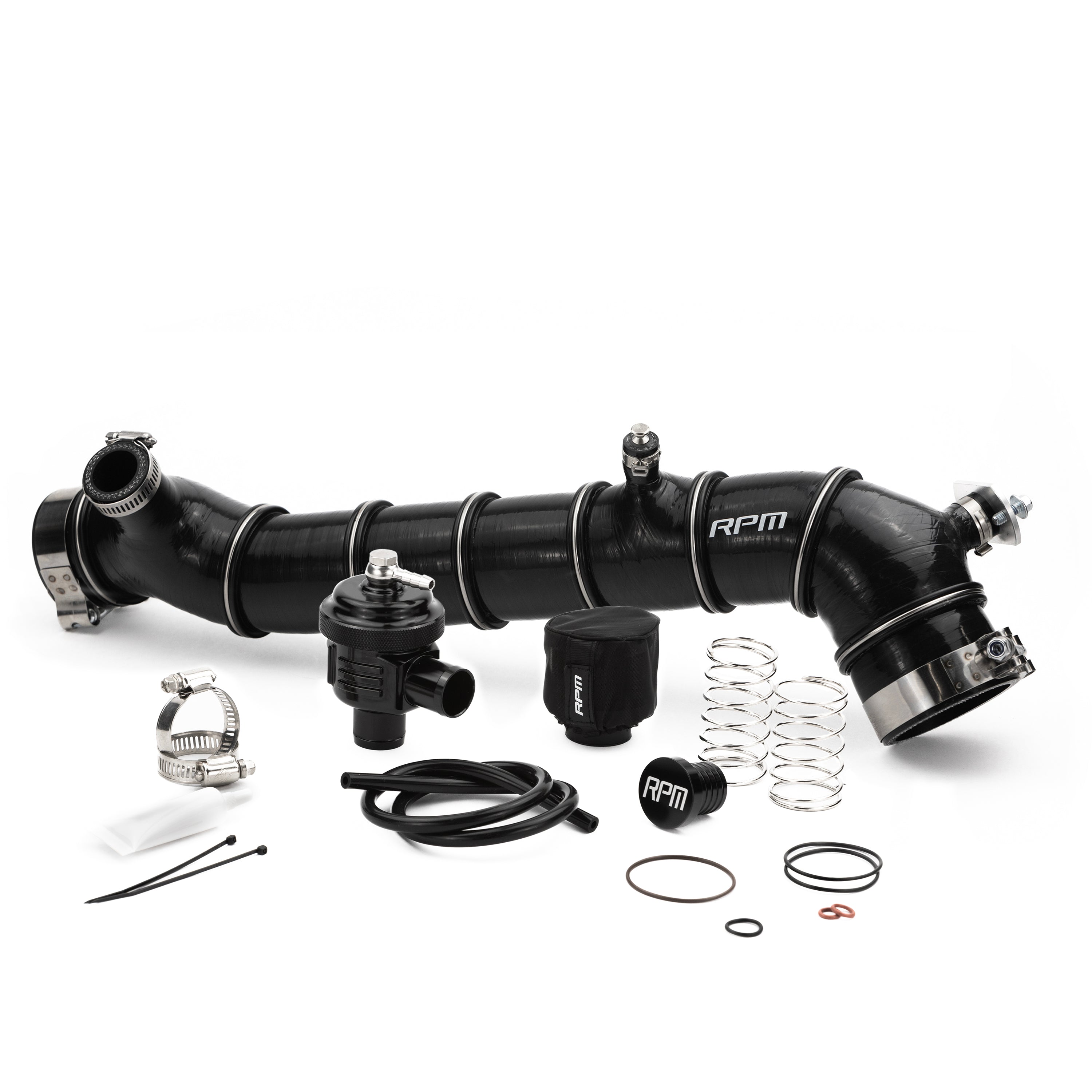 RPM SxS Wire Reinforced 5ply Silicone Charge Tube - Polaris RZR Turbo XP PRO XPT Turbo S & Turbo R & Bov