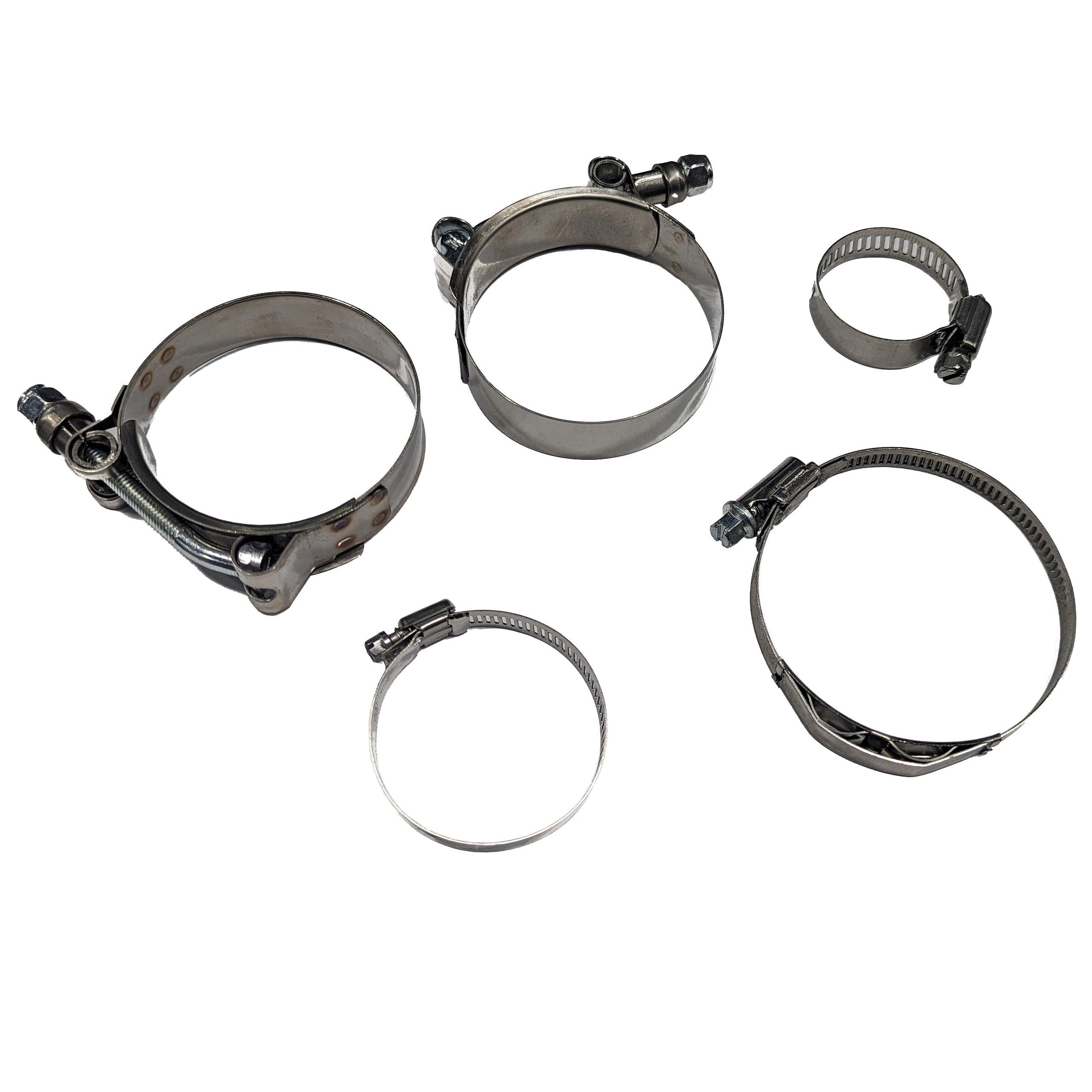 RPM SxS Can Am Maverick X3 Turbo RR Stainless Charge Tube Clamp Set