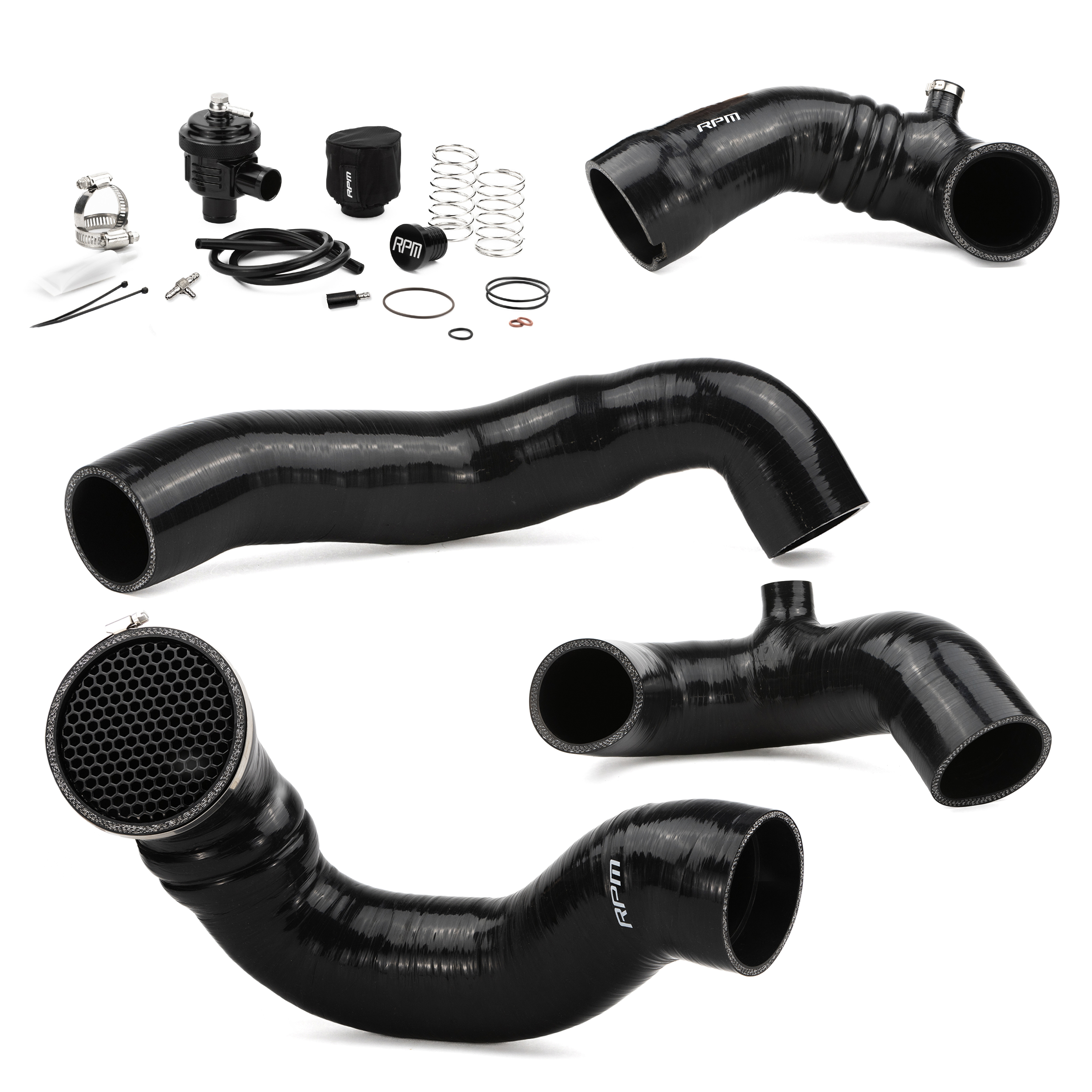 RPM SxS Maverick R Complete Silicone Upgrade Kit - Intake + Charge Tubes & BOV