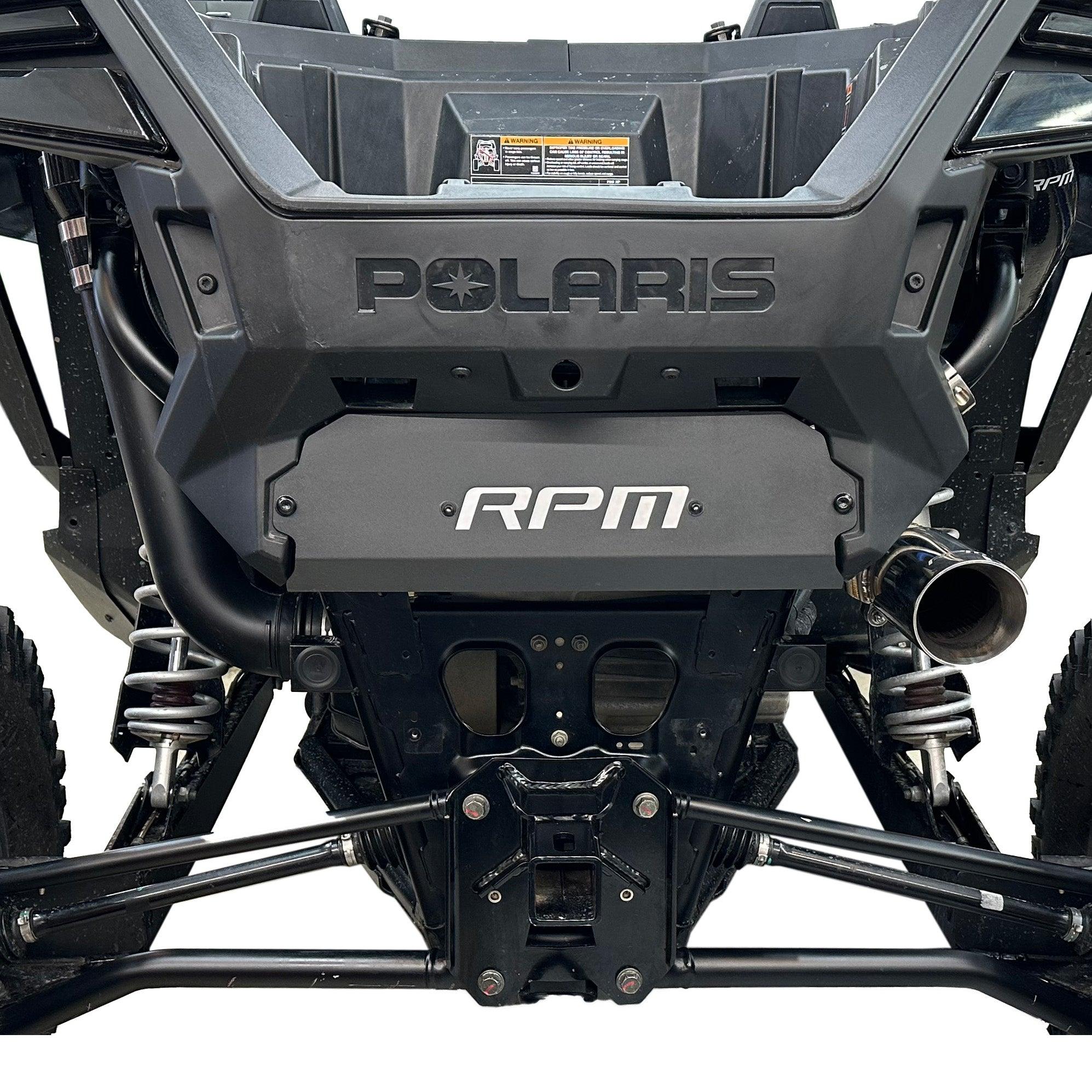 【replay様】E255 エンボッサープレート(3,800) RPM Rear Fascia Delete Shield / Muffler Cover for Polaris RZR