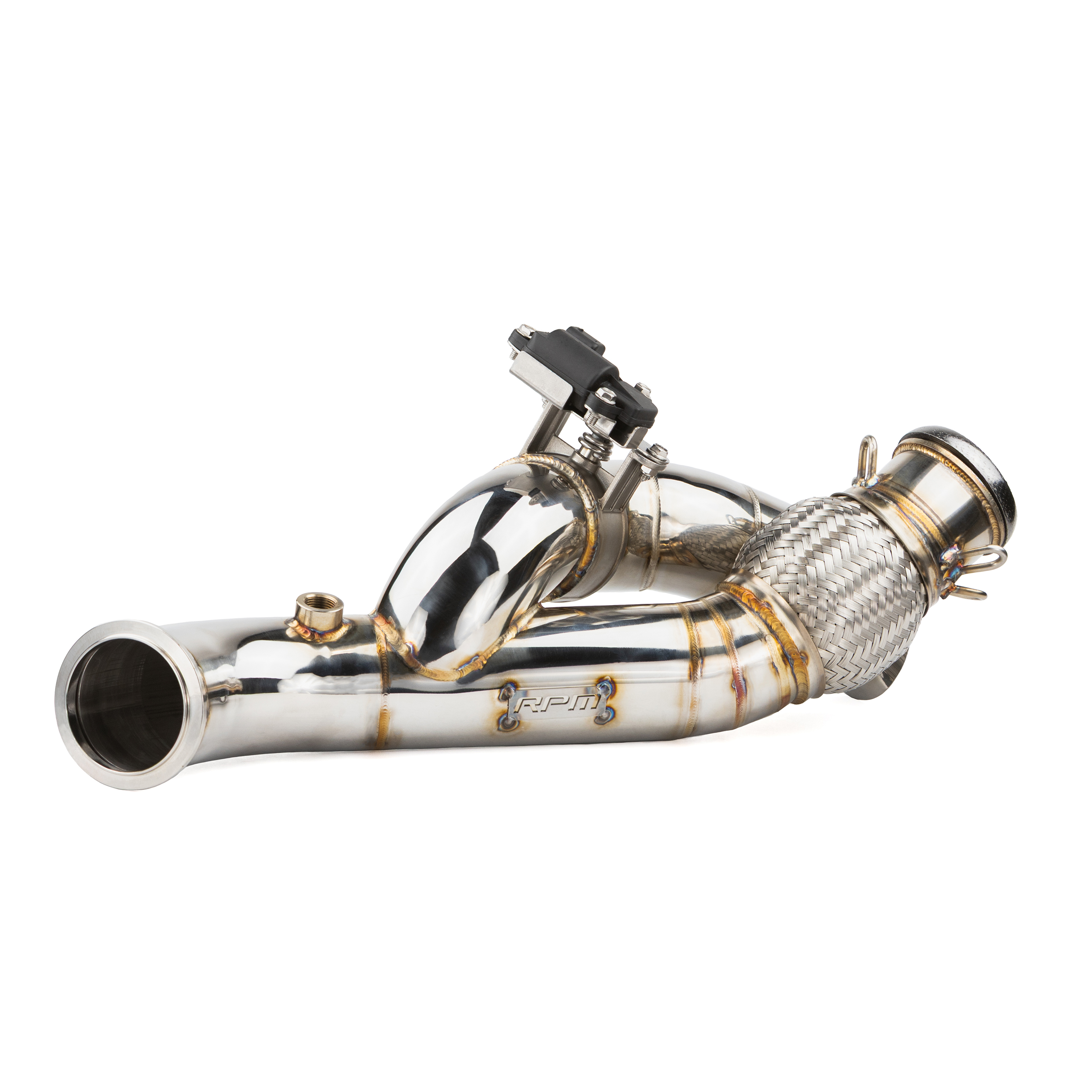 RPM Maverick R Side Exit E-Valve Down Pipe - 2 Seat & MAX